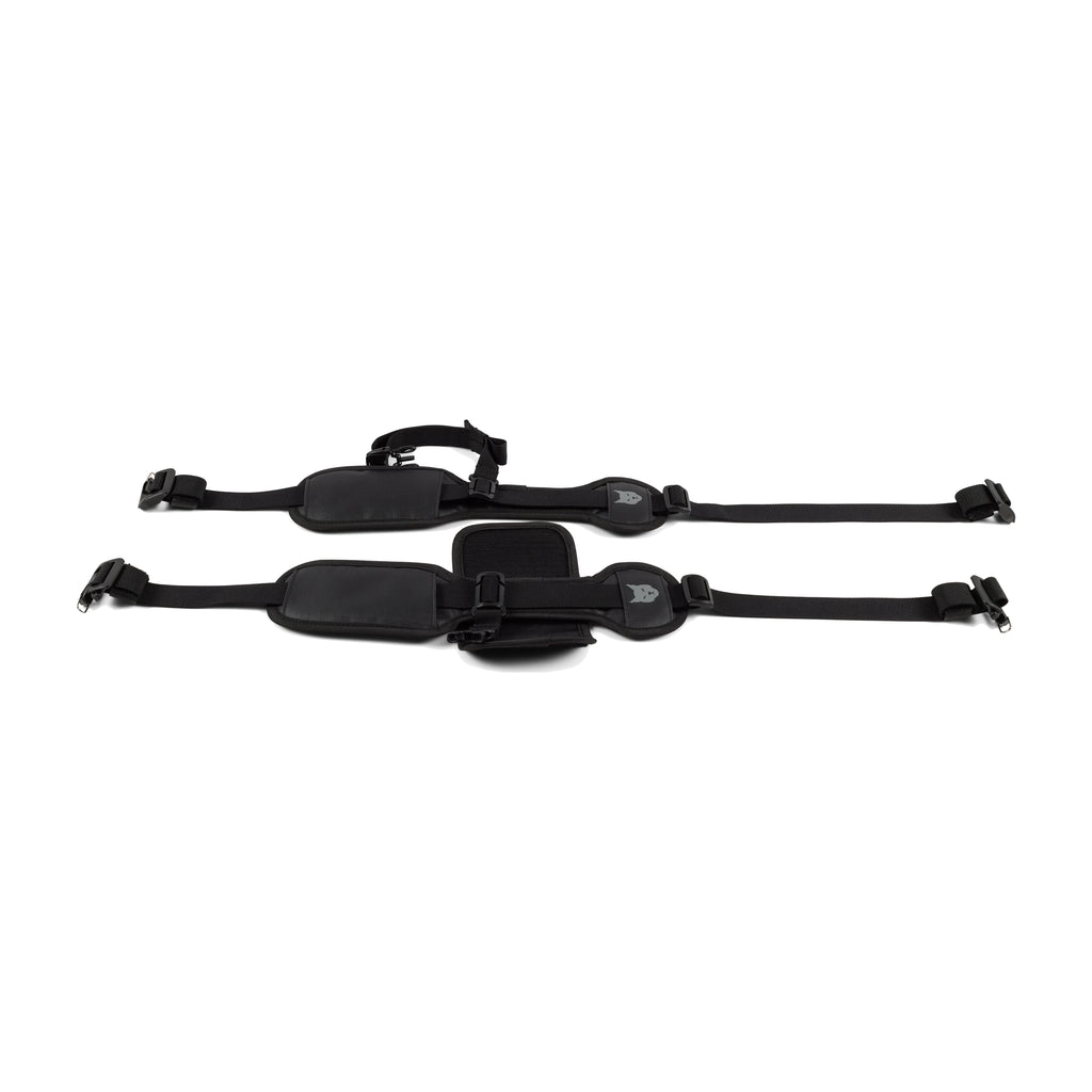 RYZVOX FAR Backpack Straps 40L, a pair of padded shoulder straps with the chest strap fitted