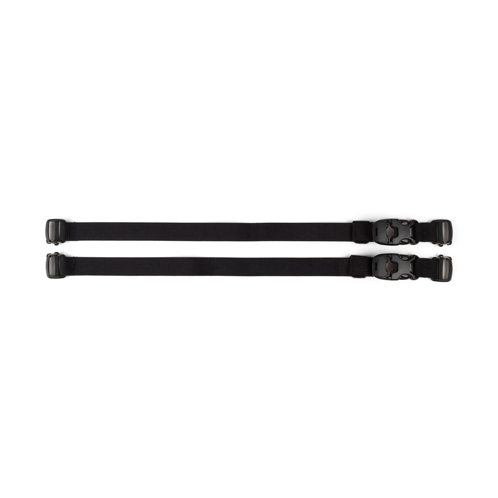 Pair of RYZVOX Accessory Straps laid flat with the side-release buckles fastened