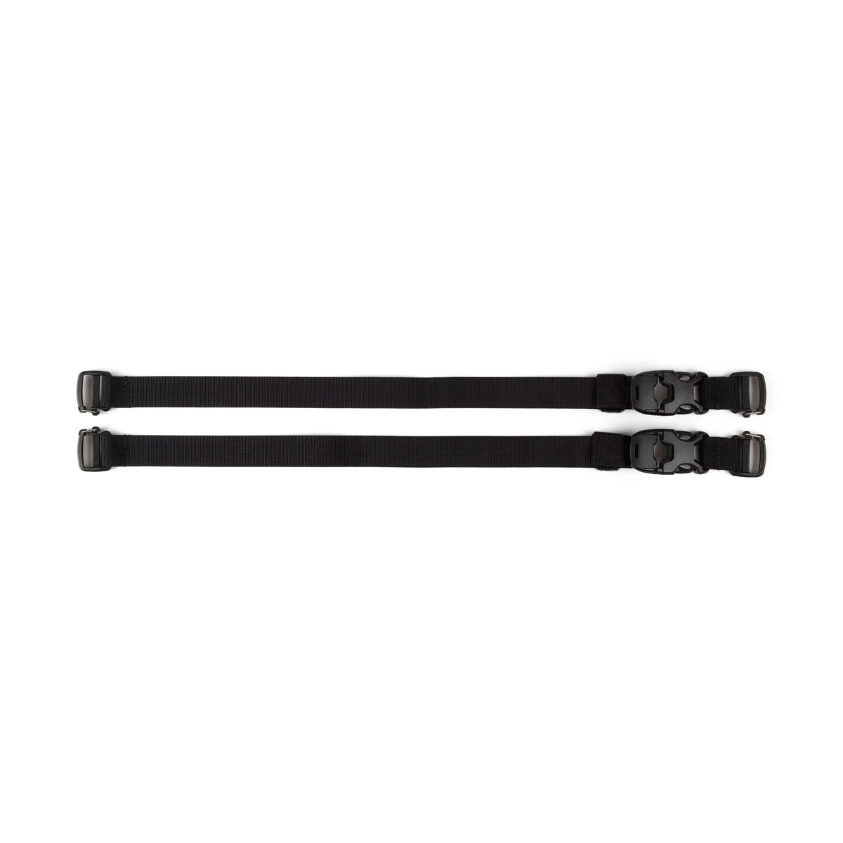 Pair of RYZVOX Accessory Straps laid flat with the side-release buckles fastened