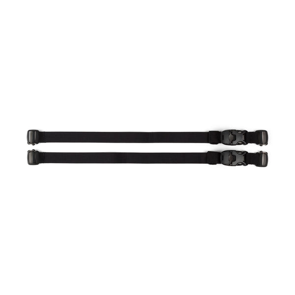 Pair of RYZVOX Accessory Straps laid flat with the side-release buckles fastened