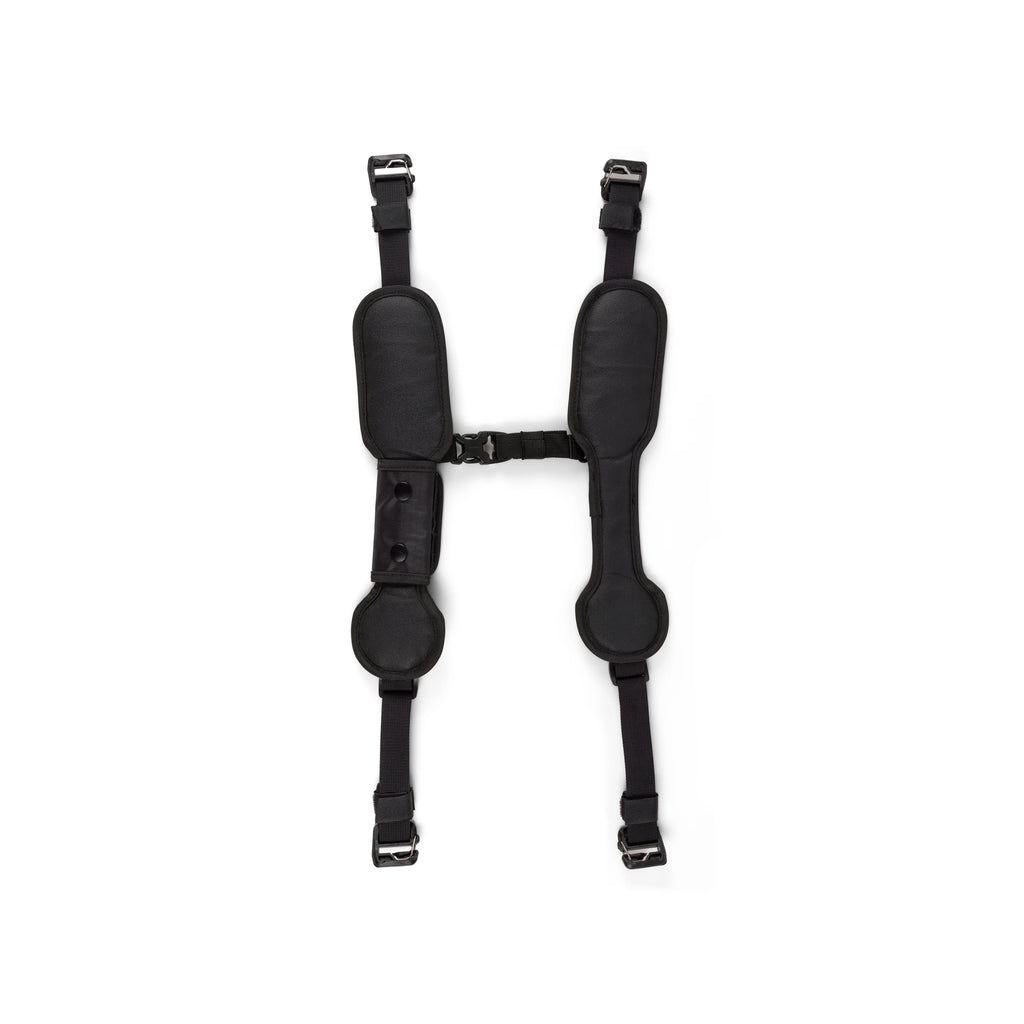 Reverse side of the RYZVOX FAR Backpack Straps 40L, showing the padding and adjustment webbing