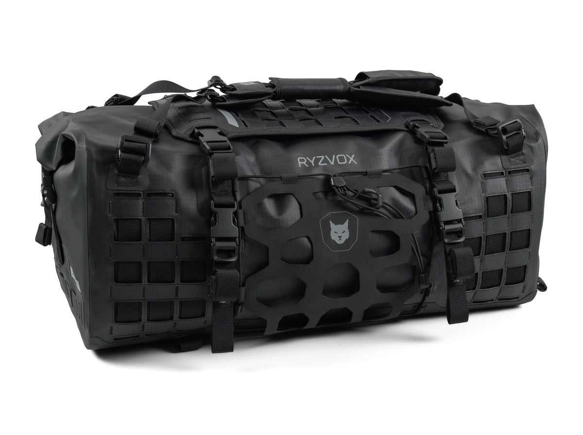 RYZVOX FAR Duffel Bag 40L Moto, exterior view used for the feature hotspots