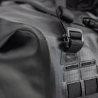 Close up of a reinforced corner and a strap attachment point