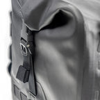 Close up of the roll top closure