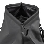Open roll top showing the interior of the bag