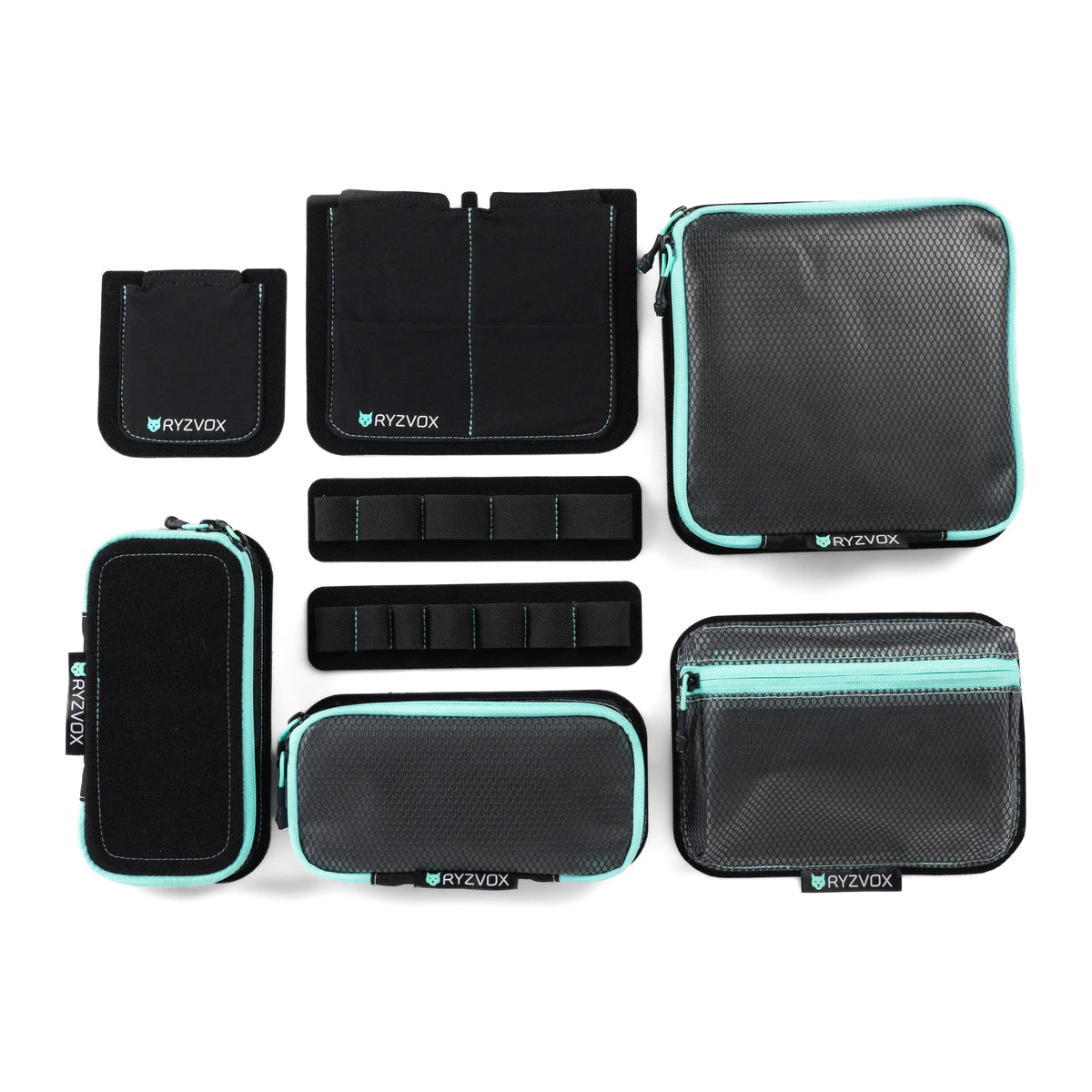 The full range of RYZVOX internal organizers laid out together on white