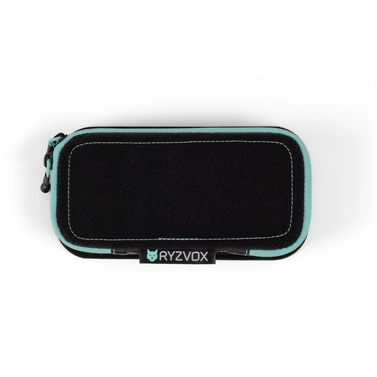 RYZVOX Organizer Pouch S seen from the front, solid panel with mint trim and brand label
